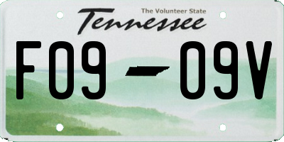 TN license plate F0909V