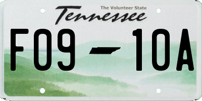 TN license plate F0910A