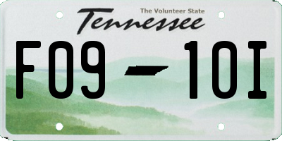 TN license plate F0910I