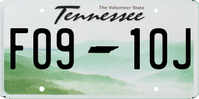 TN license plate F0910J