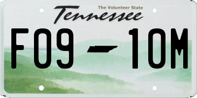TN license plate F0910M