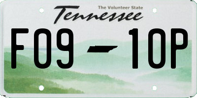 TN license plate F0910P