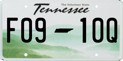 TN license plate F0910Q