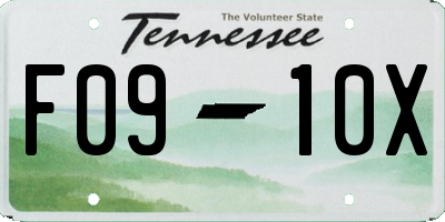 TN license plate F0910X