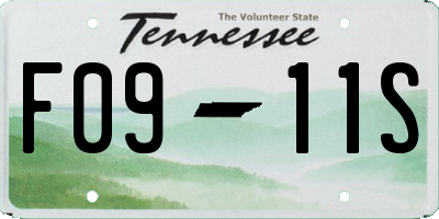 TN license plate F0911S