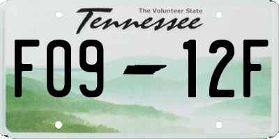 TN license plate F0912F