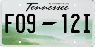 TN license plate F0912I
