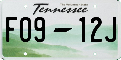 TN license plate F0912J