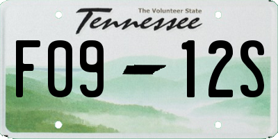 TN license plate F0912S