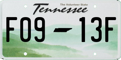 TN license plate F0913F
