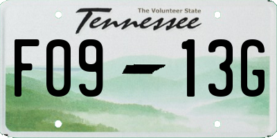 TN license plate F0913G