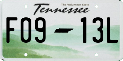 TN license plate F0913L