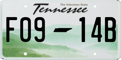 TN license plate F0914B