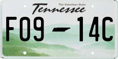 TN license plate F0914C