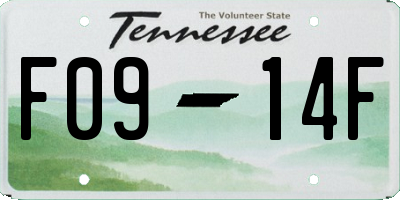 TN license plate F0914F