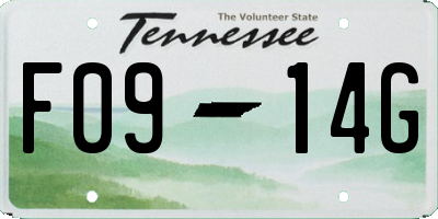 TN license plate F0914G
