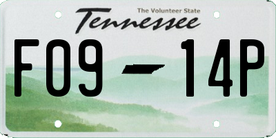 TN license plate F0914P