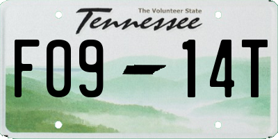 TN license plate F0914T