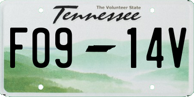TN license plate F0914V