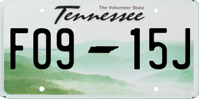 TN license plate F0915J