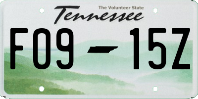 TN license plate F0915Z
