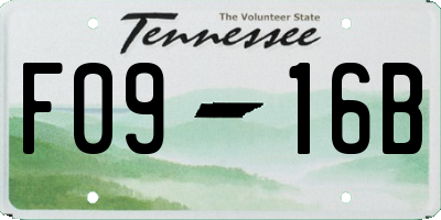 TN license plate F0916B