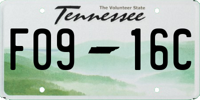 TN license plate F0916C