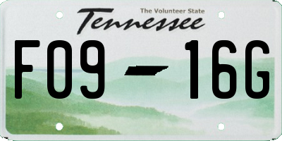 TN license plate F0916G