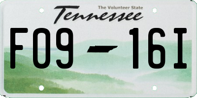 TN license plate F0916I