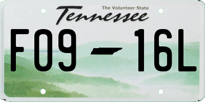 TN license plate F0916L