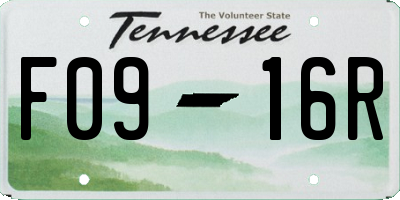 TN license plate F0916R