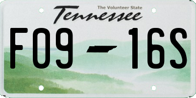 TN license plate F0916S