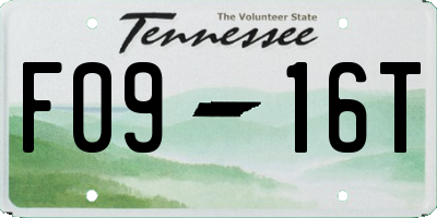 TN license plate F0916T