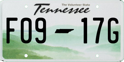 TN license plate F0917G