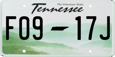 TN license plate F0917J