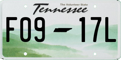 TN license plate F0917L