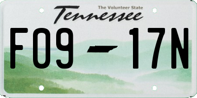 TN license plate F0917N