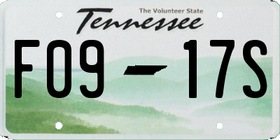 TN license plate F0917S