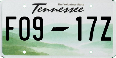 TN license plate F0917Z