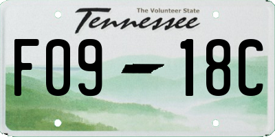 TN license plate F0918C