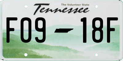 TN license plate F0918F