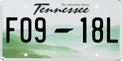 TN license plate F0918L