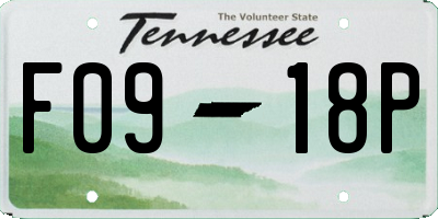 TN license plate F0918P