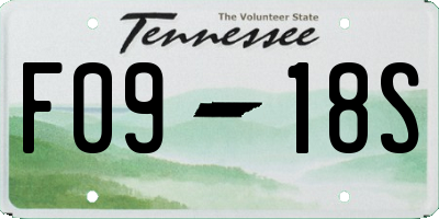 TN license plate F0918S