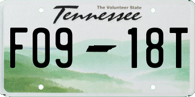 TN license plate F0918T
