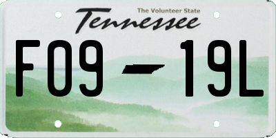 TN license plate F0919L