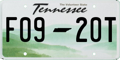 TN license plate F0920T