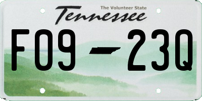 TN license plate F0923Q