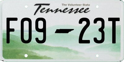 TN license plate F0923T