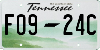 TN license plate F0924C
